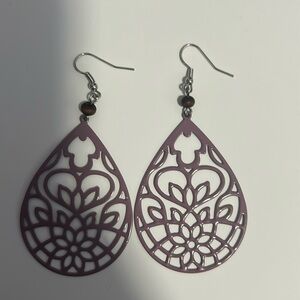 Purple Dangly Earrings